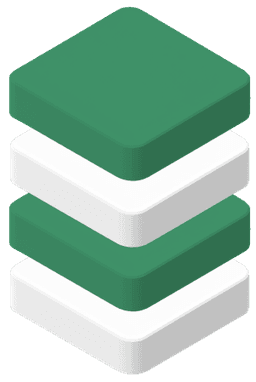 Small cubes white and green colors.