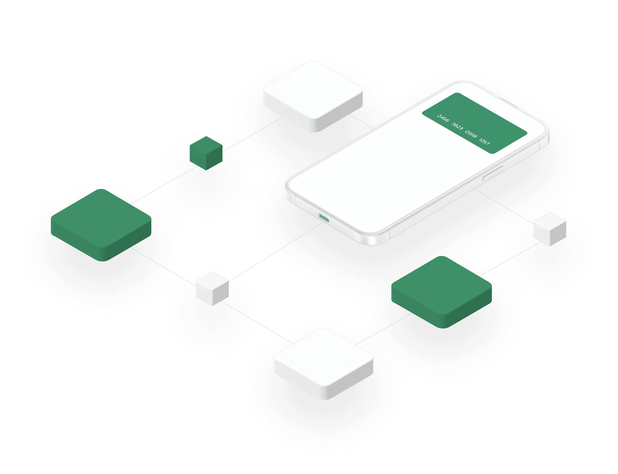 Abstract schema of blocks and phone.