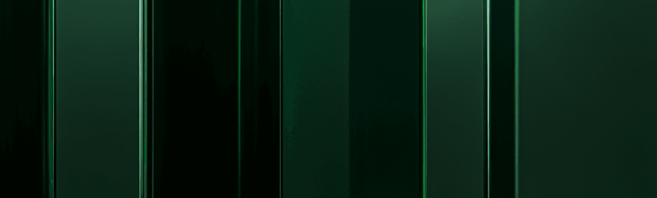 Dark green glass in minimalist style, abstract 3d pattern.
